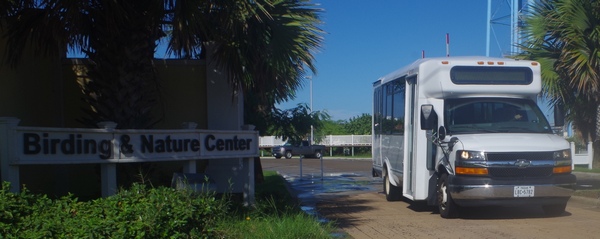spi-shuttle.com at the Birding Center, your shuttle bus for the tropical pleasures of South Padre Island